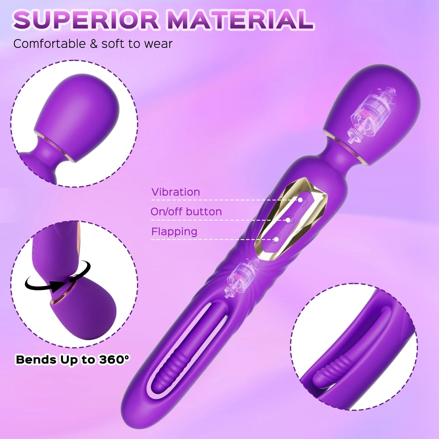 Riley - Vibrating Massage Wand & G-spot Tapping Stimulator