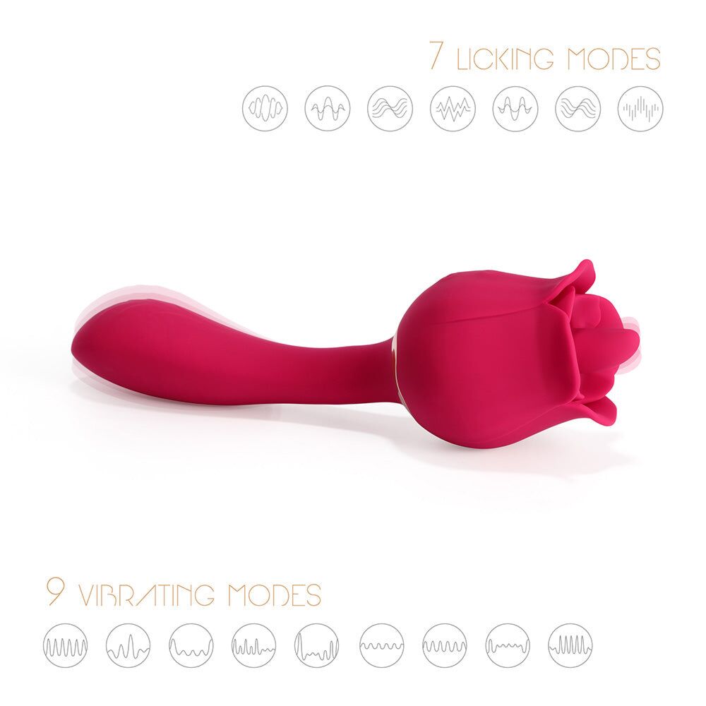 Rhea - The Rose Clit Licking Tongue Vibrator & G Spot Massager