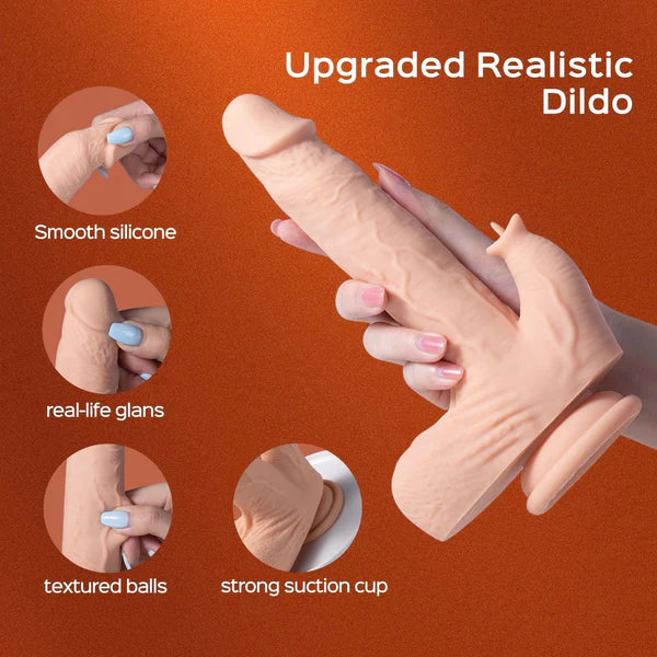 Colter - App Controlled Realistic Thrusting Dildo Vibrating Licker 8.5 Inch