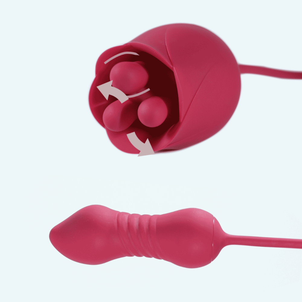 Rosa - Rotating Rose Toy & Thrusting Vibrator