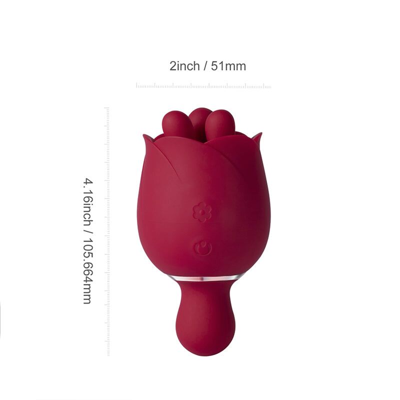 Rosewyn - Rotating Rose Toy Vibrator & Pinpoint Stimulator