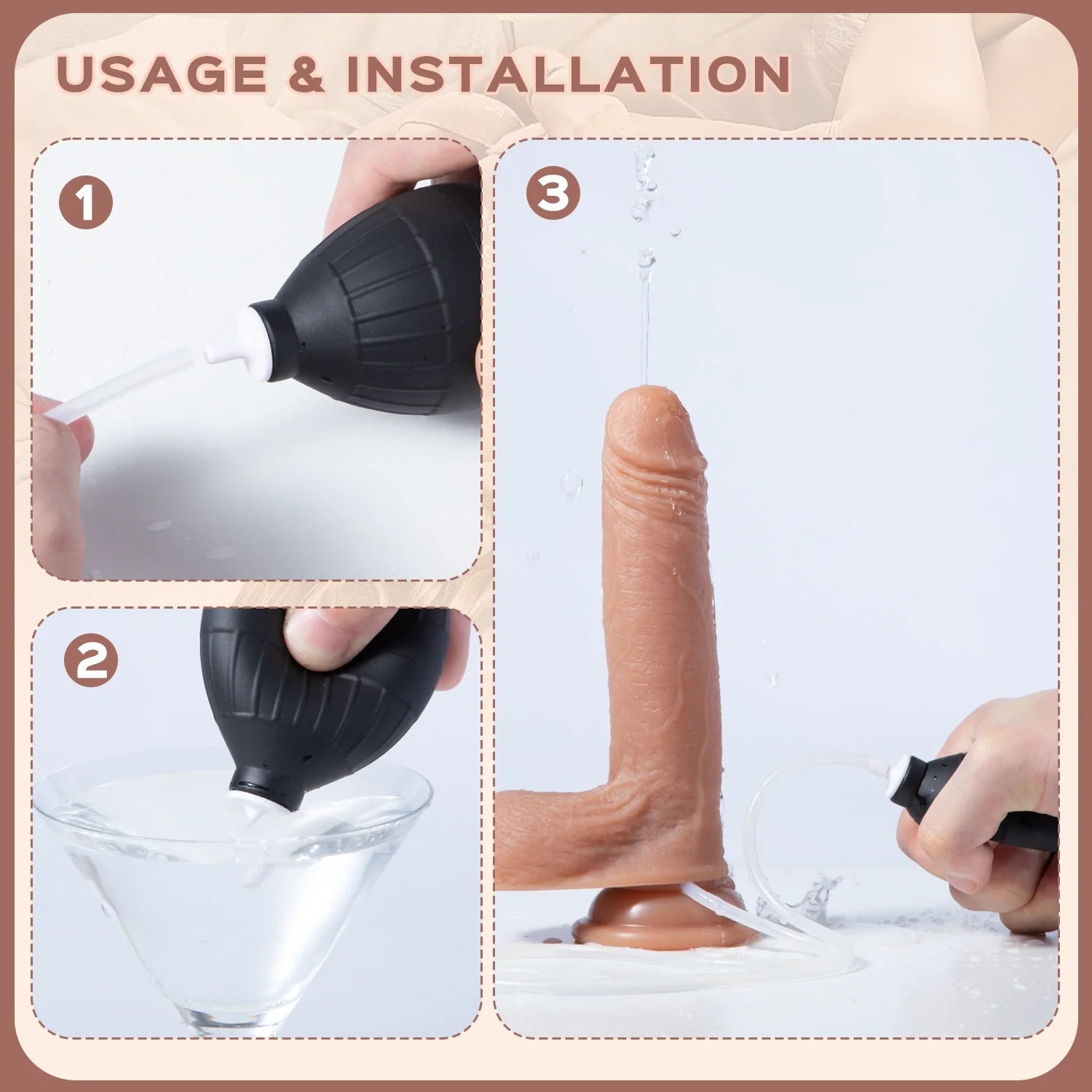 Deal - Squirting Realistic Suction Cup Dildo  6 Inch