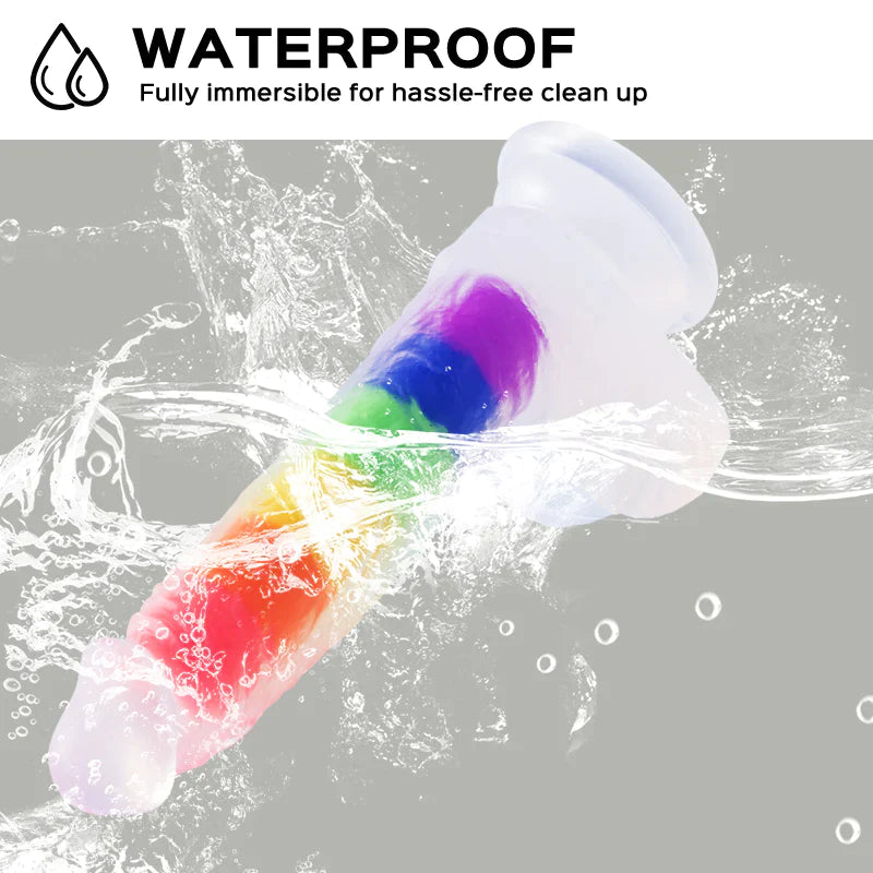 Julian - 5.4-inch Rainbow Jelly Realistic Suction Cup Dildo