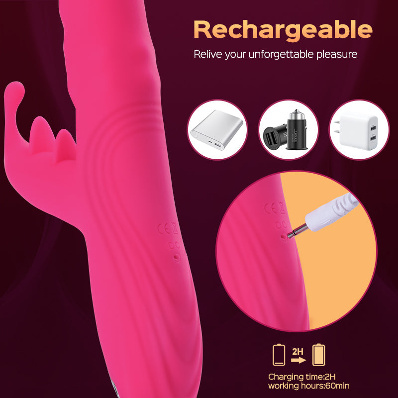 Tentacle Vibe - Thrusting Rabbit Vibrator with Rotation Beads